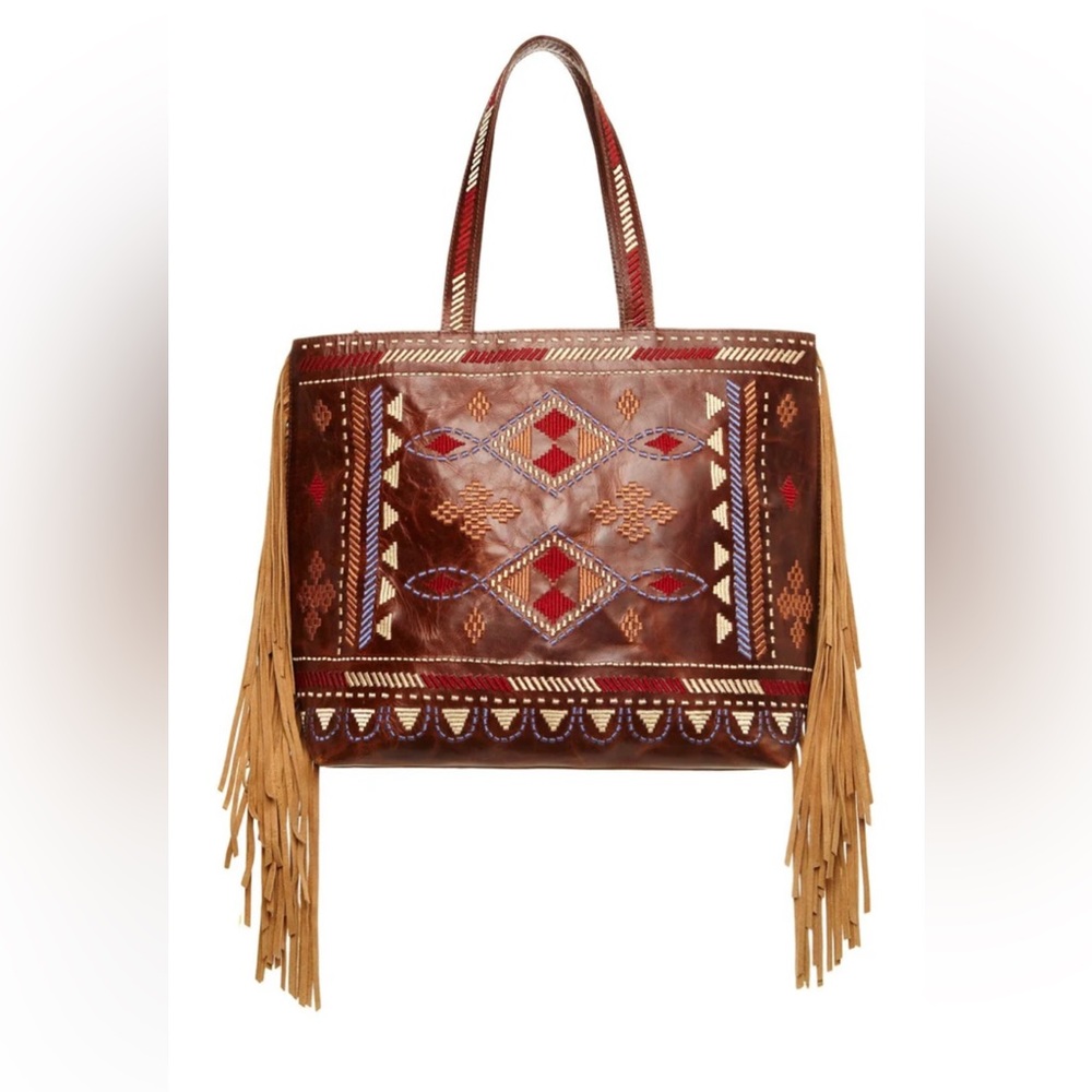 Ten79la Brown Leather Summer Tote. Sold out at Ten79la. EUC.
